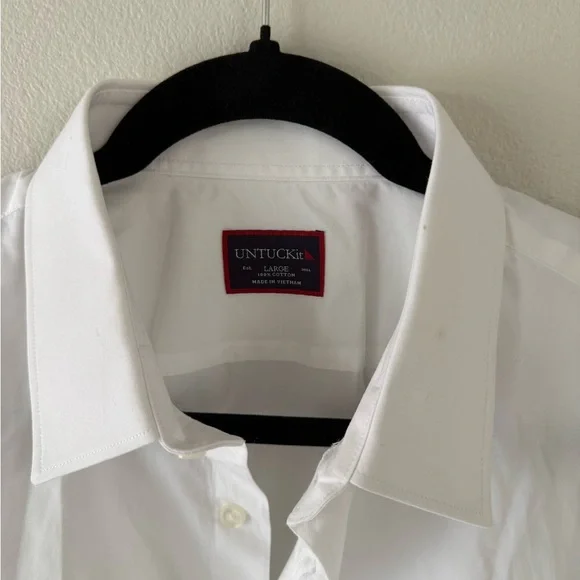 UNTUCKit Men's White Short Sleeve Button Down Shirt - Picture 3 of 6
